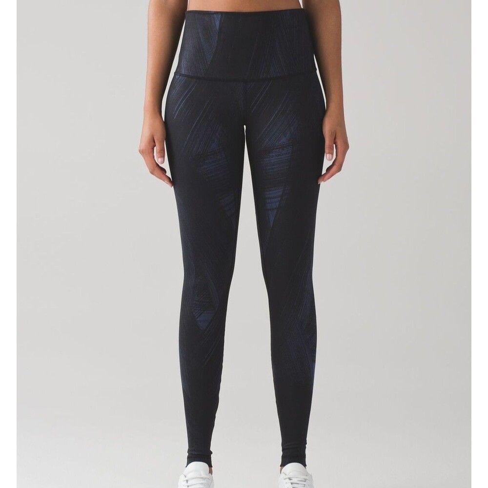 Lululemon Wunder Under Leggings Full-On Luon Wind Chill Deep Navy Black 4